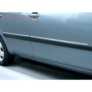 Bočné ozdobné lišty, ušľachtilá oceľ, Škoda Roomster
