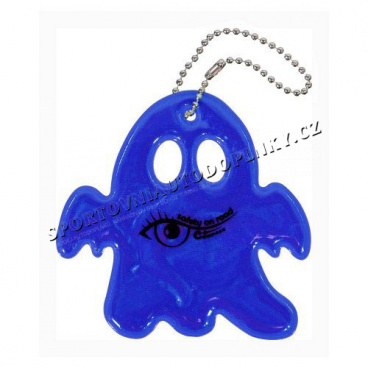 Prívesok reflexný GHOST - modrý, červený Prívesok reflexný GHOST - modrý, červený