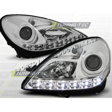 MERCEDES SLK R171 2004-11 PŘEDNÍ ČÍRÁ SVĚTLA DAYLIGHT LED CHROME MERCEDES SLK R171 2004-11 PŘEDNÍ ČÍRÁ SVĚTLA DAYLIGHT LED CHROME