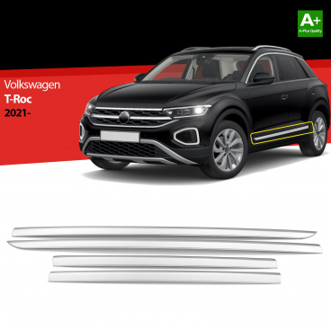 Nerez ochranné bočné lišty dverí VW T-roc 2021+ 4 ks Nerez ochranné bočné lišty dverí VW T-roc 2021+ 4 ks