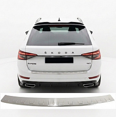 Nerez brúsený panel zadného nárazníka Škoda Superb III kombi 2015-24