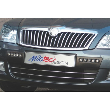 Lišty predného nárazníka, Škoda Octavia II Facelift 12/08 +