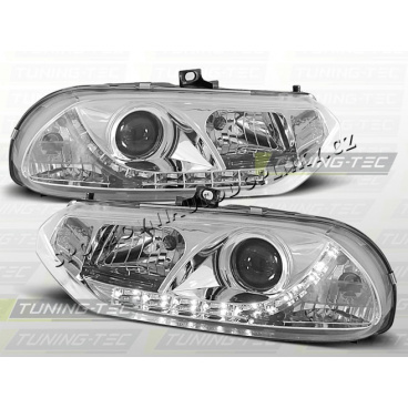 Alfa Romeo 156 1997-03 predné číre svetlá daylight LED chrome (LPAR01)