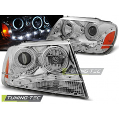 Chrysler Jeep Grand Cherokee 1999-05.2005 predné číre svetlá daylight LED chrome (LPCH17)