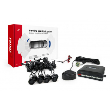 Súprava parkovacích senzorov cúvania Buzzer 8 senzorov čierne "GOLD" 18 mm AMIO-01604