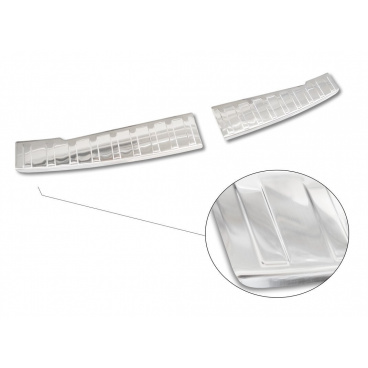 Nerez kryt - ochrana prahu zadního nárazníku Dacia Sandero III 2020+ silver broušený Nerez kryt - ochrana prahu zadního nárazníku Dacia Sandero III 2020+ silver broušený