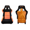 Športové sedadlo SLIDE KS2 Premium Čierna & Oranžová Velúr Oranžový Trblietka