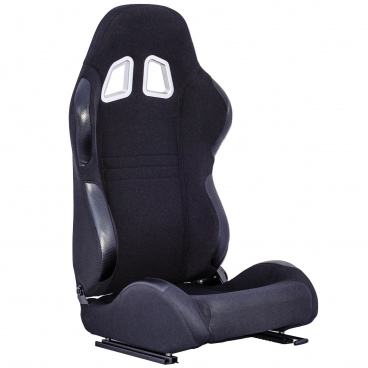 Športová polohovateľná sedačka Race Sport látková čierna Športová polohovateľná sedačka Race Sport látková čierna