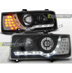VW T4 1990-03 transporter predné číra svetla Daylight LED Black LED indication (LPVWF1)