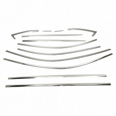 Nerez kompletná sada bočných okenných líšt 12 ks Škoda Superb III 2015+ sedan