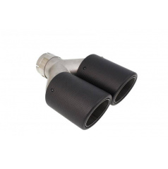 Koncovka tlmiča 89mmx2 vstup 63mm Carbon Mat