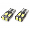 Žiarovky 6 SMD-2 5730 T10 (W5W) 12V biela CAN-BUS
