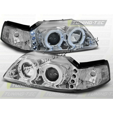 Ford Mustang 1999-04 predné číre svetlá Angel eyes chrome (LPFO32) Ford Mustang 1999-04 predné číre svetlá Angel eyes chrome (LPFO32)