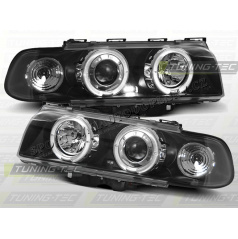 BMW E38 1994-98 Predné číre svetlá Angel Eyes black (LPBM37)