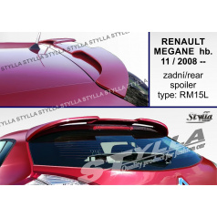 Ranault Megane hb 2011+ zadný spojler (EÚ homologácia)