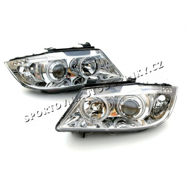 BMW E90 4D - Predné číre projektory Angel Eyes, CCFL BMW E90 4D - Predné číre projektory Angel Eyes, CCFL