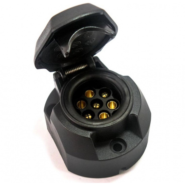 Zásuvka pre ťažné zariadenie automobilu, 7 pólov Zásuvka pre ťažné zariadenie automobilu, 7 pólov