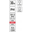 Predlžovač bubnový 4zásuvky IP44 16A 30 m