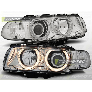 BMW E38 1998-01 Predné číre svetlá H7 / H7 Angel Eyes chrome (LPBM25) BMW E38 1998-01 Predné číre svetlá H7 / H7 Angel Eyes chrome (LPBM25)