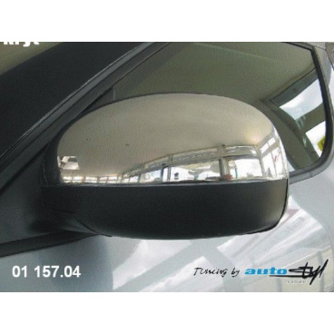 Kryty spätných zrkadiel chróm Škoda Fabia II