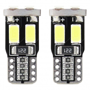Žiarovky 6 SMD-2 5730 T10 (W5W) 12V biela CAN-BUS Žiarovky 6 SMD-2 5730 T10 (W5W) 12V biela CAN-BUS