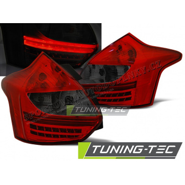 Ford Focus 3 2011- Hatchback zadné lampy red smoke LED (LDFO39)