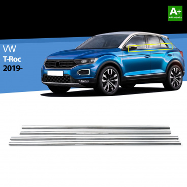 Nerez obložení oken VW T-roc 2017-21 4 ks Nerez obložení oken VW T-roc 2017-21 4 ks