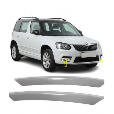 Nerez kryty predných hmloviek Škoda Yeti 2010-13 Nerez kryty predných hmloviek Škoda Yeti 2010-13