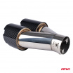 Nerezová koncovka výfuku dual 2x89 mm v imitácii karbónu pravá