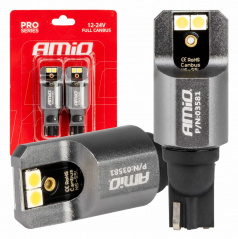 Žiarovky LED FULL CANBUS PRO T15 W16W 4x3030 SMD biele 12V 24V AMIO-03581