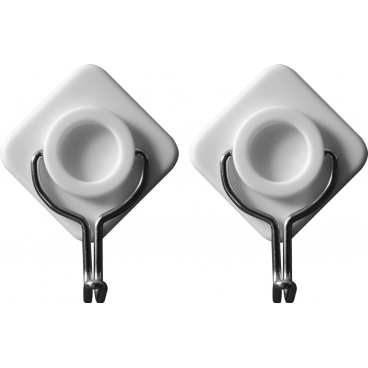 Háčky nástěnné samolepící 2ks koso, kov. nosn. 1kg Háčky nástěnné samolepící 2ks koso, kov. nosn. 1kg