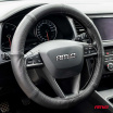 Kožený poťah na volant automobilu M 37-39cm AMIO-01765