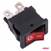 Kolískový vypínač s červeným podsvietením 6A 250V AMIO-04439