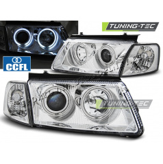 VW Passat B5 3B 11.1996-08.2000 predné číre svetlá Angel Eyes CCFL chrome (LPVWJ2)