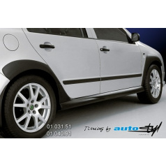 Škoda Fabia nástavky prahov - čierny dezén