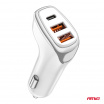 Autonabíjačka 2x USB-A + USB-C 38W AMIO-03886