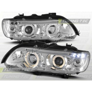 BMW X5 E53 1999-03 Predné číre svetlá Angel Eyes chróm (LPBM42) BMW X5 E53 1999-03 Predné číre svetlá Angel Eyes chróm (LPBM42)