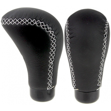 Rukoväť radiacej páky čierna/biele prešívanie Rukoväť radiacej páky čierna/biele prešívanie