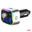 FM vysielač do auta 2×USB-A 1×USB-C microSD 12V 24V AMIO-04652