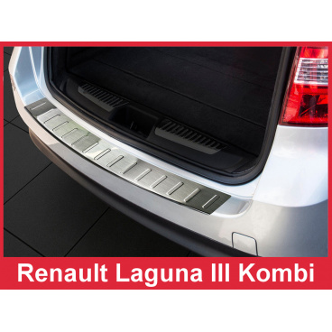 Nerez kryt- ochrana prahu zadného nárazníka Renault Laguna III Kombi 2008+ Nerez kryt- ochrana prahu zadného nárazníka Renault Laguna III Kombi 2008+