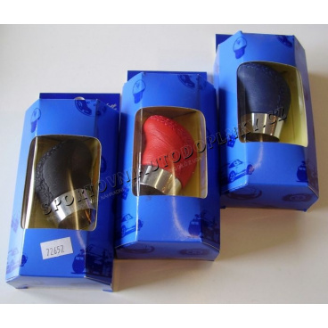 Hlavica radiacej páky ergo plus kožená, rôzne farby s krúžkom Hlavica radiacej páky ergo plus kožená, rôzne farby s krúžkom