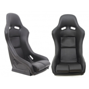 Športové pevná škrupina Monza GTR imitácia čiernej kože