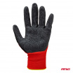 Ochranné rukavice polyesterové potiahnuté latexom veľkosť 10 2121X 4ks. AMIO-04637