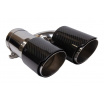 Koncovka tlmiča 89mmx2 vstup 70mm Carbon Gloss Sada