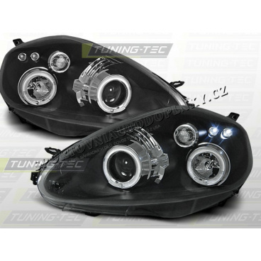 Fiat Grande Punto 2005-09 predné číre svetlá Angel Eyes black (LPFI04) Fiat Grande Punto 2005-09 predné číre svetlá Angel Eyes black (LPFI04)