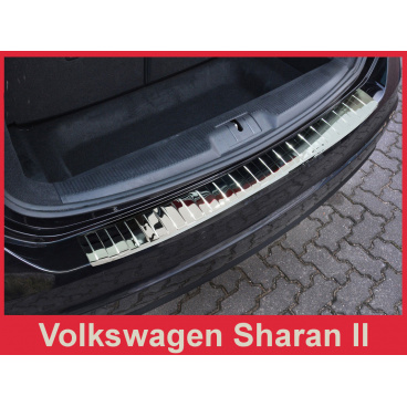Nerez kryt chróm ochrana prahu zadného nárazníka Volkswagen Sharan II 2010+ Nerez kryt chróm ochrana prahu zadného nárazníka Volkswagen Sharan II 2010+
