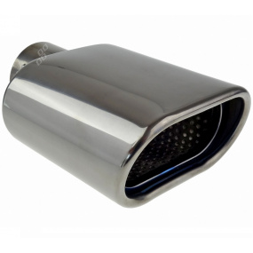 Športová nerezová koncovka výfuku oválna s perforáciou gunmetal Športová nerezová koncovka výfuku oválna s perforáciou gunmetal