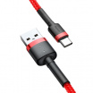 Kábel USB na USB-C Baseus Cafule 1.5A dĺžka. 1m, červený