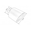 Koncovka tlmiča 114mm vstup 76mm Kartáčovaná