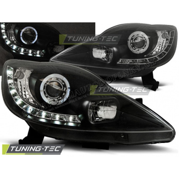 PEUGEOT 107 2005+ PŘEDNÍ ČÍRÁ SVĚTLA DAYLIGHT LED BLACK PEUGEOT 107 2005+ PŘEDNÍ ČÍRÁ SVĚTLA DAYLIGHT LED BLACK
